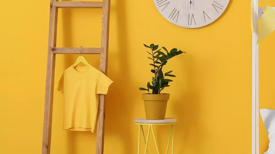 maison avec une décoration jaune