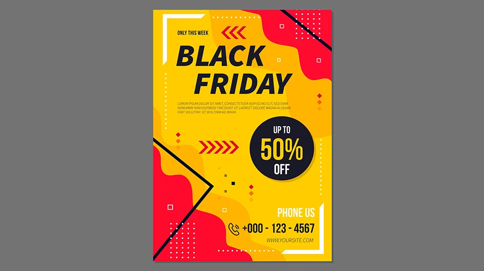 Flyer de propagande pour le Black Friday